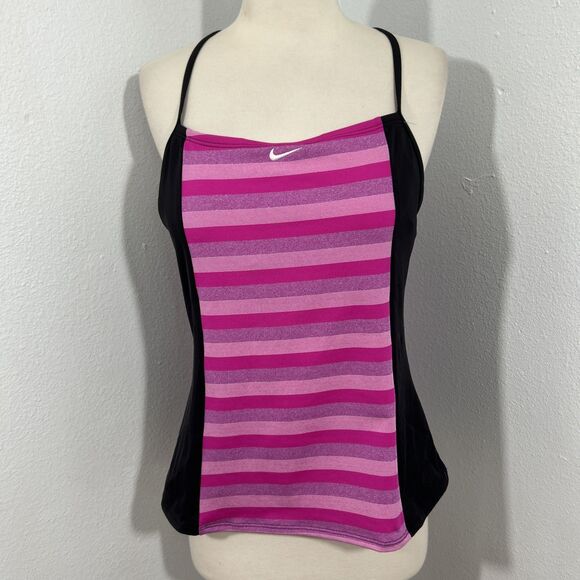 Nike Tankini‎ Top Womens Large Pink Swimsuit Swimwear Beach Summer - Picture 1 of 8